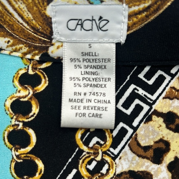 Cache Chain Print Polo Collared Dress - Picture 5 of 7